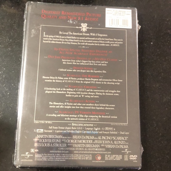 Al Pacino Scarface edition full screen DVD - Picture 2 of 3